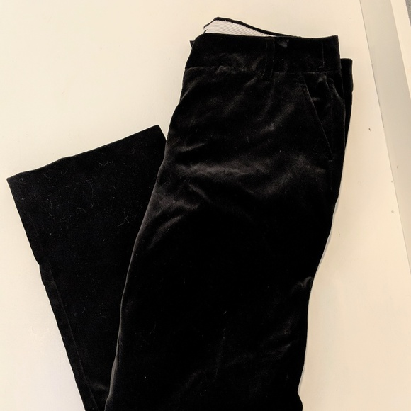 J. Crew Pants - Black Velvet J. Crew City Fit Ankle Crop Pants